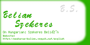 belian szekeres business card
